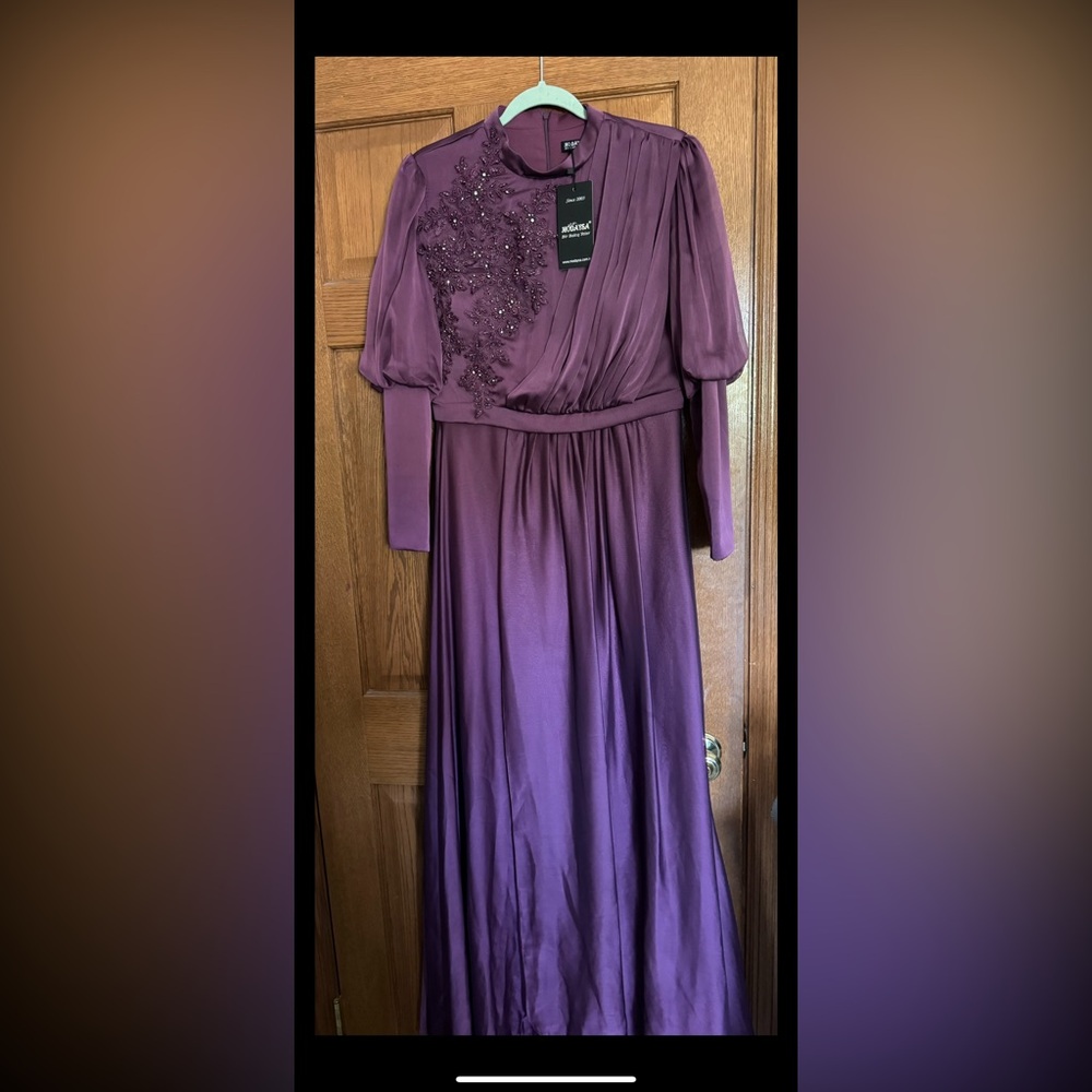 Brand new formal long sleeve gown! Purple color